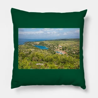 Landscape Near Bobovisca, Brac Island, Croatia Pillow