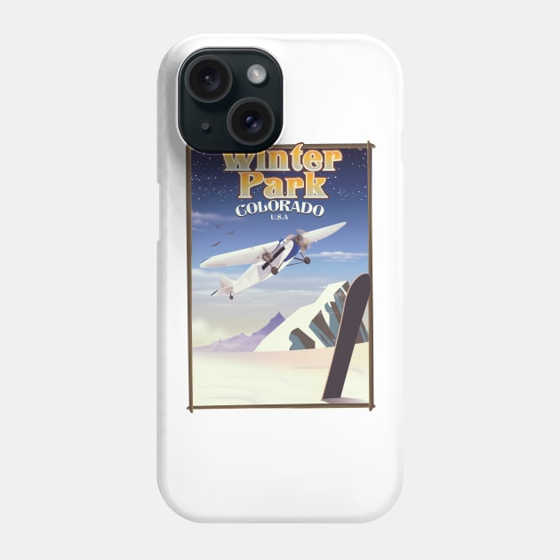 Winter Park Colorado USA Phone Case by nickemporium1