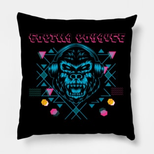 Gorilla Romance Retro Vintage Pillow