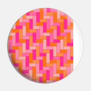 Geometric Art Tiles in Pink and Orange Pin