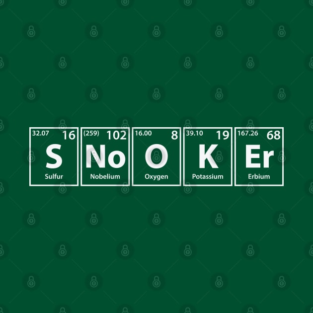 Snooker (S-No-O-K-Er) Periodic Elements Spelling by cerebrands