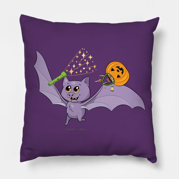 Cute Halloween Bat Pillow by Character Alley