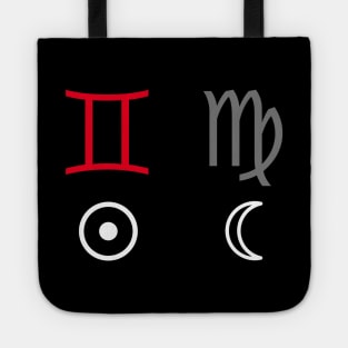 Gemini Sun Virgo Moon Zodiac Sign Tote