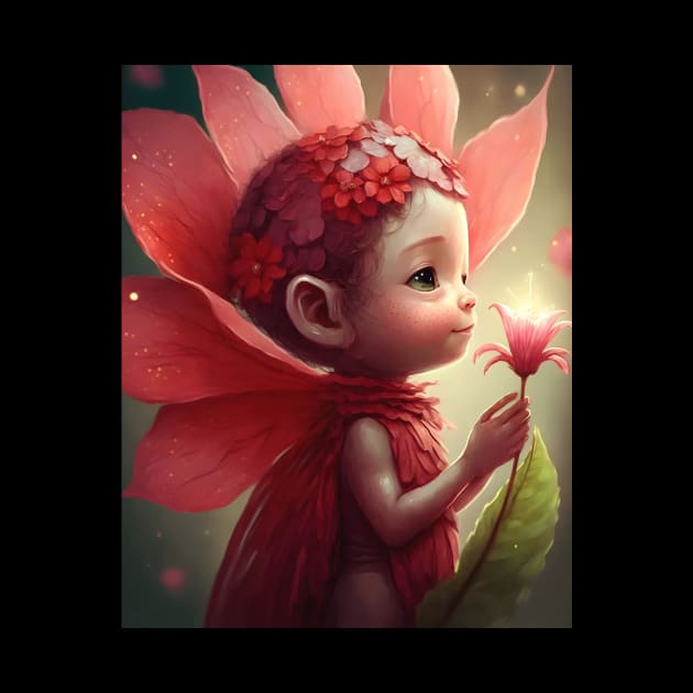 red fairy baby by aidreamscapes