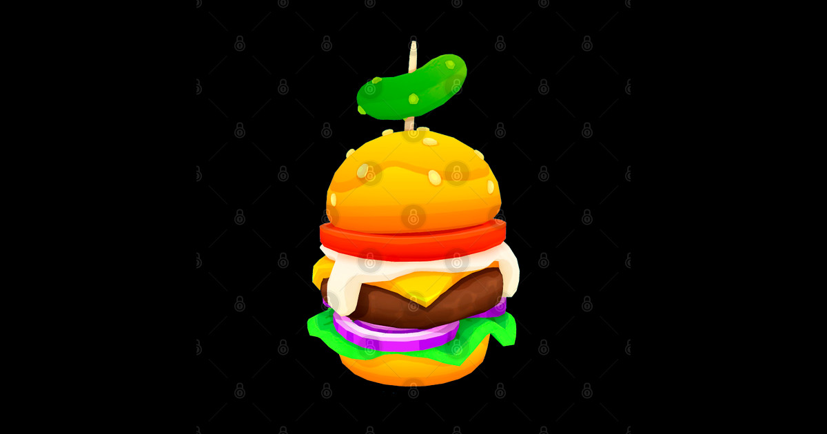 Burger - Fast Food - Sticker | TeePublic
