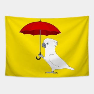 Umbrella Cockatoo With Umbrella Tapestry