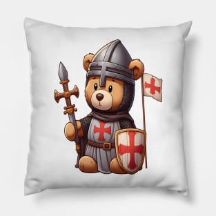 Cute Templar Bear Kawaii Pillow