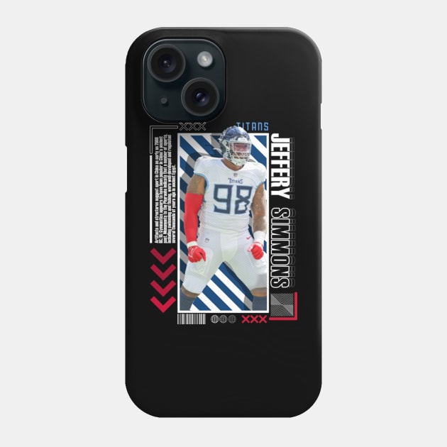 Jeffery Simmons Paper Poster Version 10 Phone Case by art.Hamdan