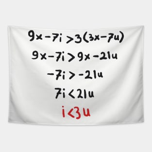 formula of love math fans Tapestry