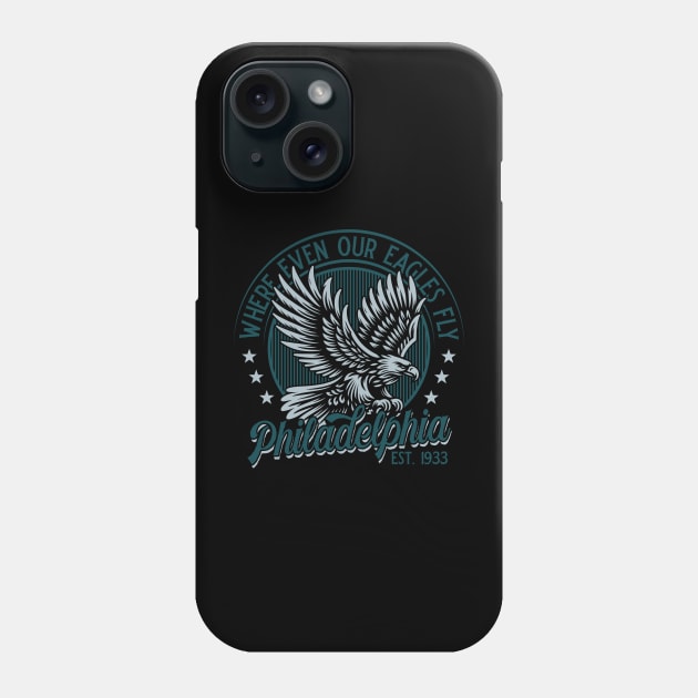 Philadelphia: where even our Eagles fly. v2 Phone Case by Emma