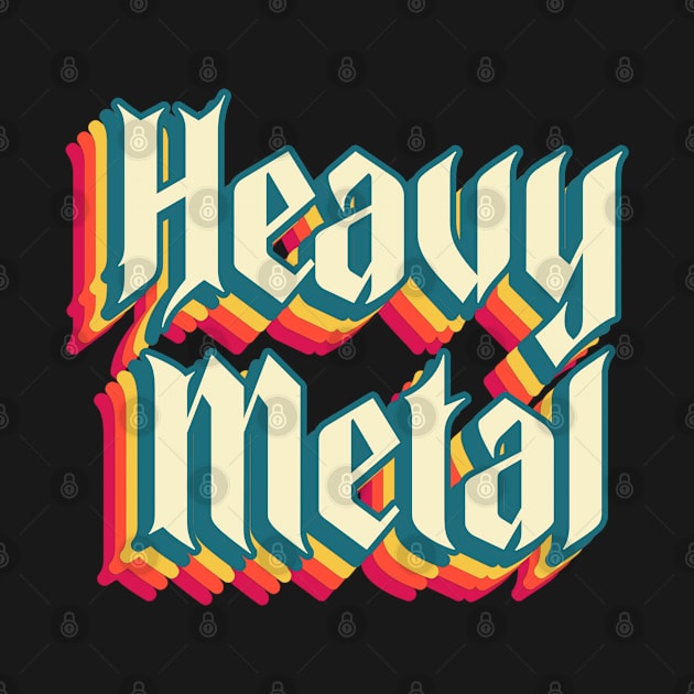 Heavy Metal Retro Sunset Aesthetic Typography by Inspire Enclave