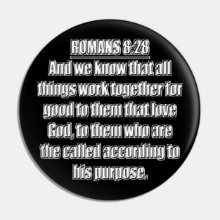 Romans 8:28 Bible Verse KJV Text Pin