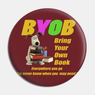 BYOB- Bring your own book Pin