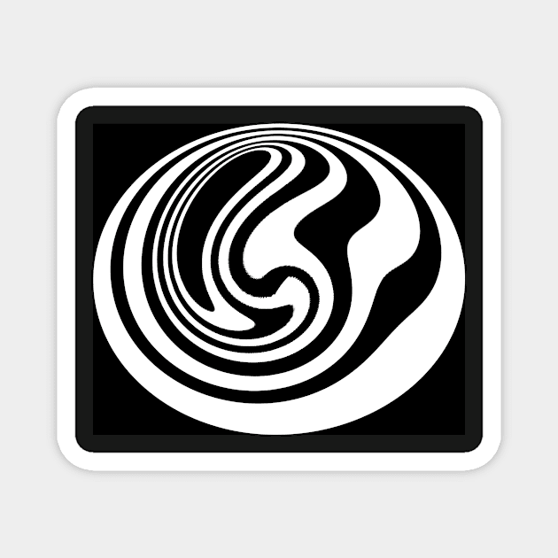 Black and White whirl Magnet by Goodlucklara