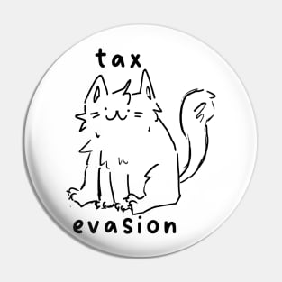 Tax Evasion Cat Pin