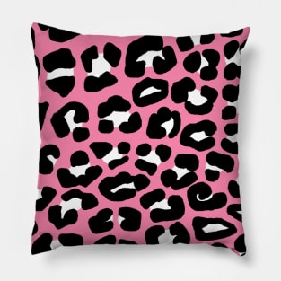 Pink Leopard Spots Print Pillow