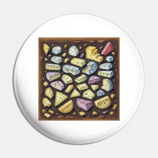 Cheese Vintage Pattern Foodie Since Retro Pin