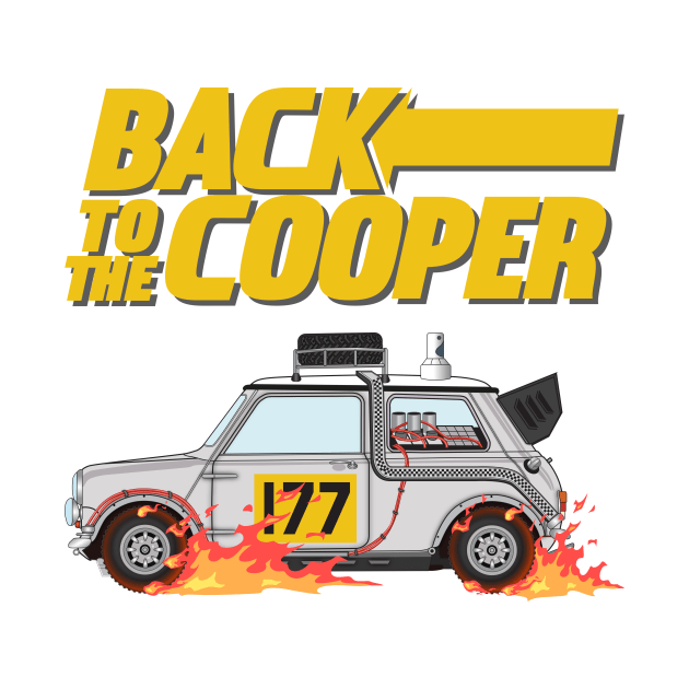 Back To The Cooper Classic Time Machine Mini by Print Cartel