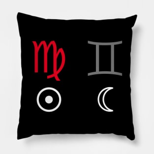 Virgo Sun Gemini Moon Zodiac Sign Pillow