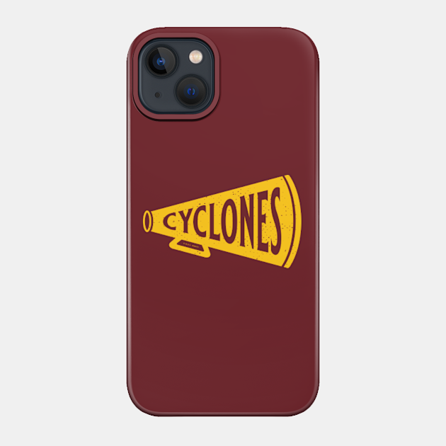 Vintage Megaphone - Iowa State Cyclones (Yellow Cyclones Wordmark) - Iowa State - Phone Case