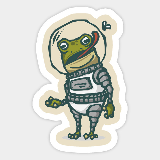 Spacesuit Frog - Frog - Sticker