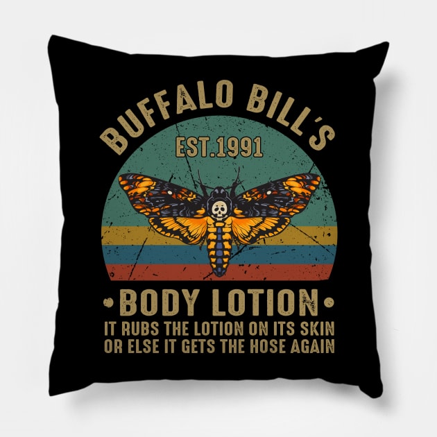 The Silence9 The Silence of the Lambs Buffalo Billis Est1991 Body Lotion It Rubs The Lotion On Its Skin Pillow by Crazy Cat Style