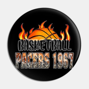 Classic Basketball Design Pacers Personalized Proud Name Pin