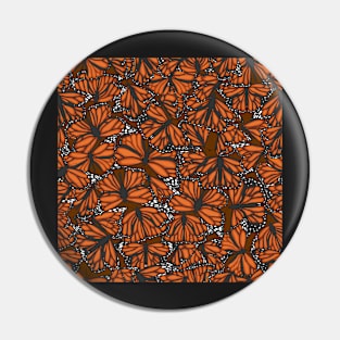 Orange Butterflies Pin