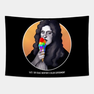 Sir Isaac Newton color experiment (black background) Tapestry