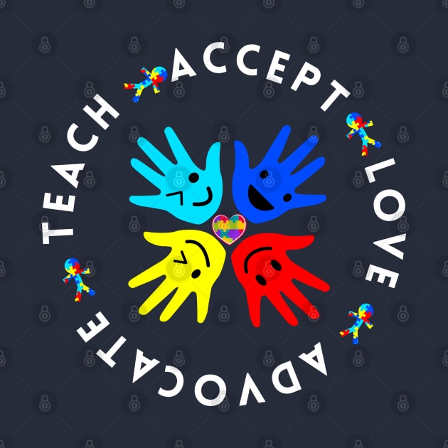 Autism Support Autism Teacher by Royal7Arts