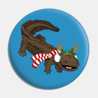 Holiday Hellbender Pin