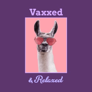 Vaxxed and Relaxed Llama T-Shirt