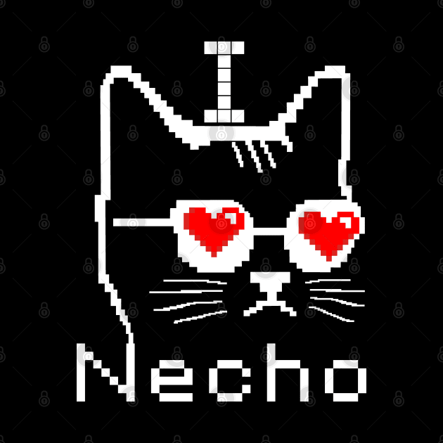 Necho Cat Love Pixel Art by ARTSYVIBES111