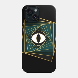 All Seeing Eye Geometric Blue Phone Case