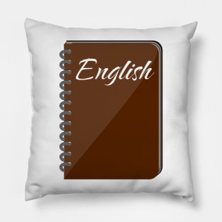 English School Subject Labels Spiral Notebook Pillow