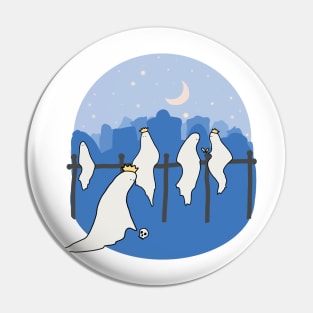 Ghosts at a cemetery in the night Pin