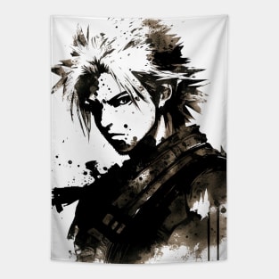 Ex Soldier Sumi-e Art Tapestry