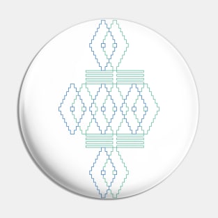 Ethno pattern made of geometric elements Pin