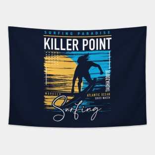 Retro Killer Point Surfing // Surfers Paradise // Surf Morocco Tapestry