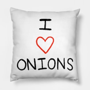 I Heart Onions Pillow