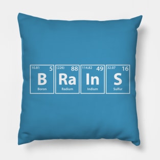 Brains (B-Ra-In-S) Periodic Elements Spelling Pillow