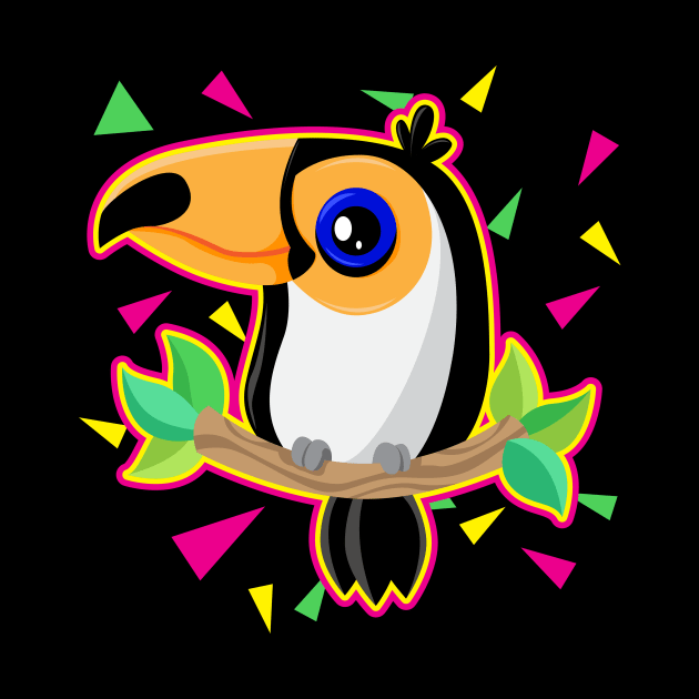 Toucan Bird With An 80s Touch by SWIFTYSPADE