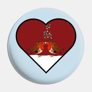 Winter Love Birds Pin