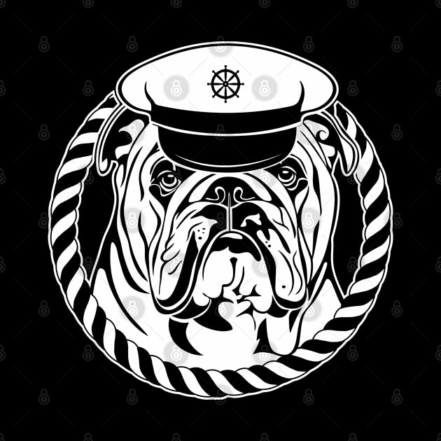 Funny Proud British Bulldog dog English Bulldog portrait by wilsigns