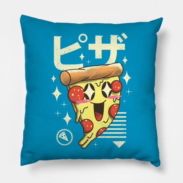 Kawaii Pizza Pillow by Vincent Trinidad Art