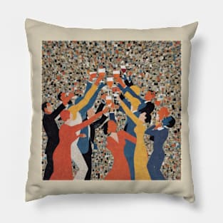 party Cubism painting Pillow