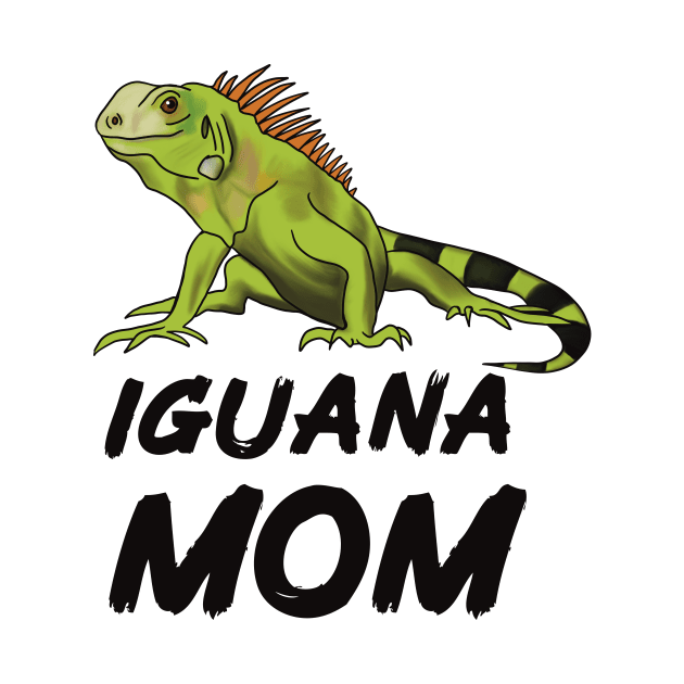 Iguana Mom for Iguana Lovers, Black by Mochi Merch