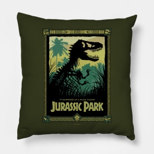 It Happened At A Place Called Jurassic Park (Green) Pillow