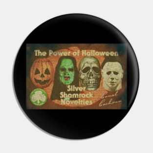 Halloween Silver Shamrock Pin