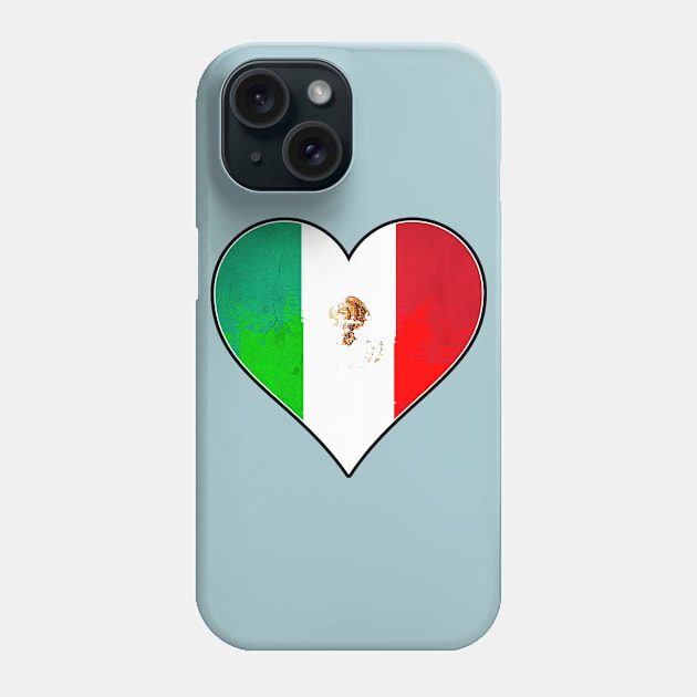 Mexican and Italian Heart Mix Heritage Flag Phone Case by Just Rep It!!